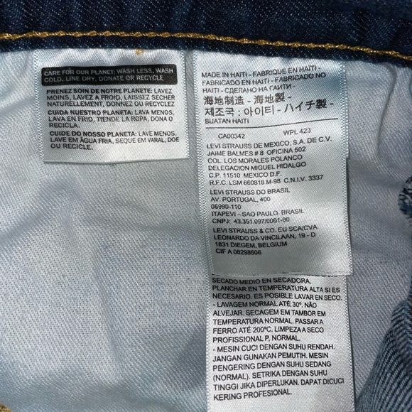 Levi’s 505 Regular Fit Straight Denim Jeans Mens Size 42x30 Dark Wash EUC - Picture 14 of 16